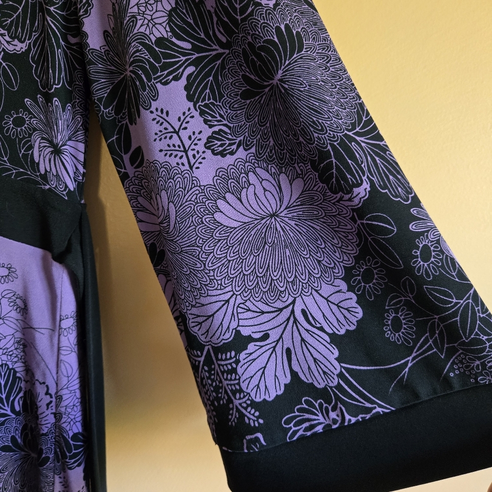 Apt. 9 Eye Catching Floral Tie Blouse, PM (PTP=18") - Picture 3 of 5